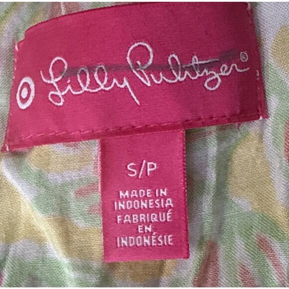 LILLY PULITZER Challis Happy Place Romper SZ Small Tropical Floral Summer Beach - Picture 5 of 5